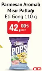 ETİ GONG PARMESAN AROMALI MISIR PATLAĞI 110 G ETİ GONG PARMESAN AROMALI MISIR PATLAĞI 110 G